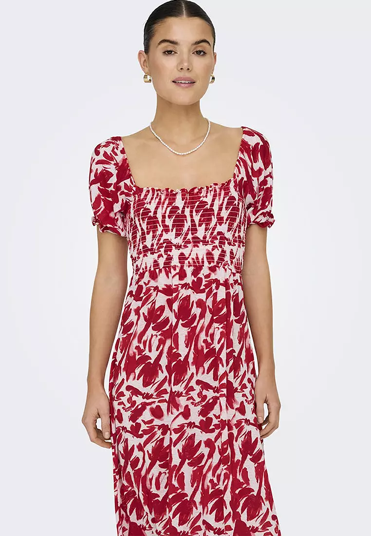 Zoey Short Sleeve Smock Dress