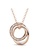 Krystal Couture gold KRYSTAL COUTURE Rose Gold Triple Interlocking Ring White Pendant Necklace Embellished with Swarovski® Crystals B32B4ACD4493CEGS_1