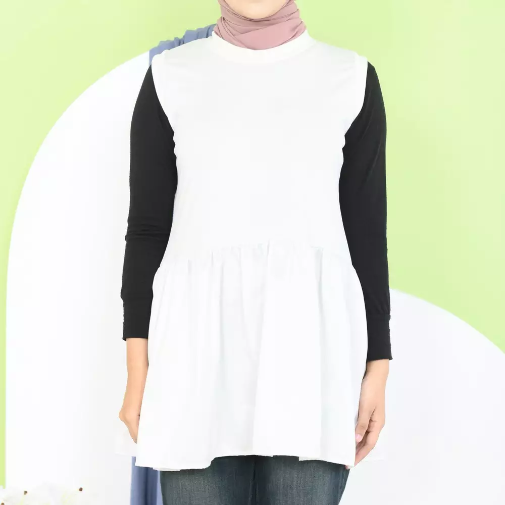 Vleya Sleeveless Midi Inner Dress - Broken White M19722 R49S5