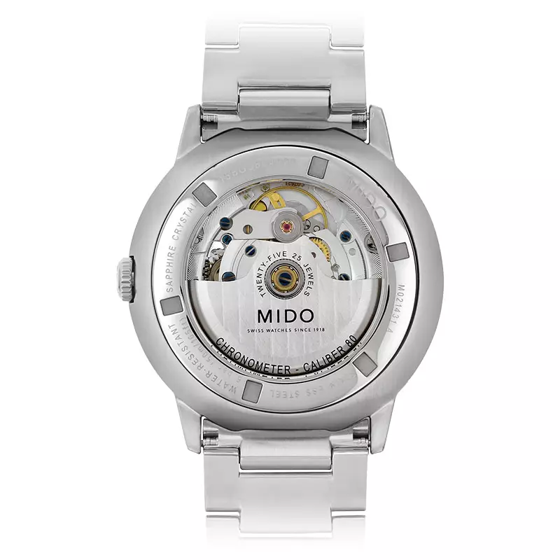 Jam Tangan Pria MIDO Commander M021.431.11.041.00 Chronometer Automatic Blue Dial Stainless Steel Strap