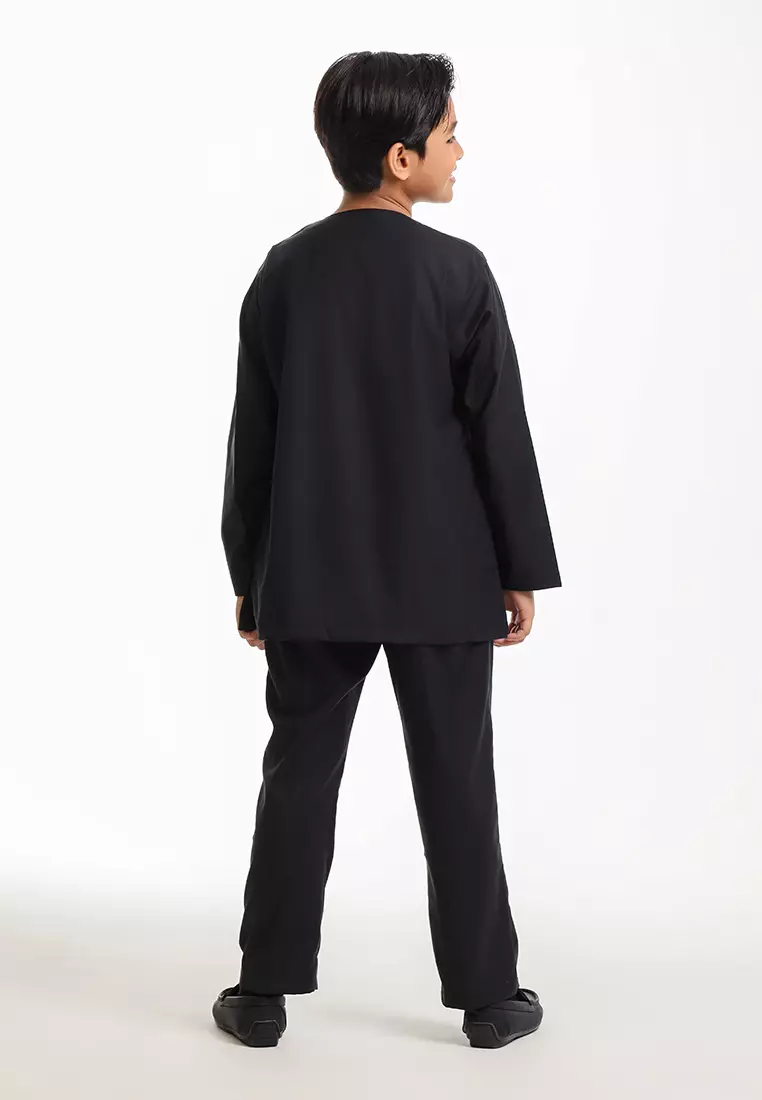 Forest x Hatta Dolmat Baju Melayu Teluk Belanga Budak - FK24104BM-01Black