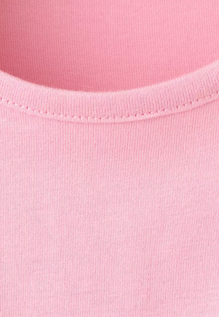 Cotton Ruched Hem T-Shirt