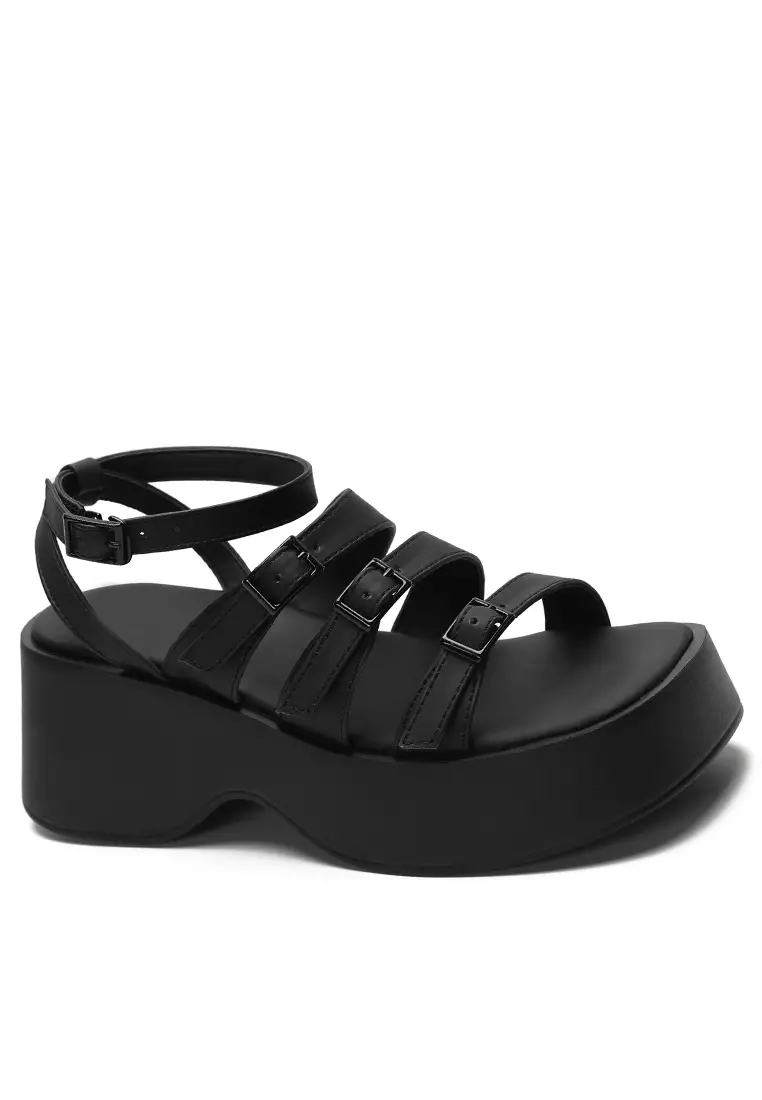 Discount on Twenty Eight Shoes  shoes - SKU: Pu Buckle Strap Platform Sandal Sb223-9