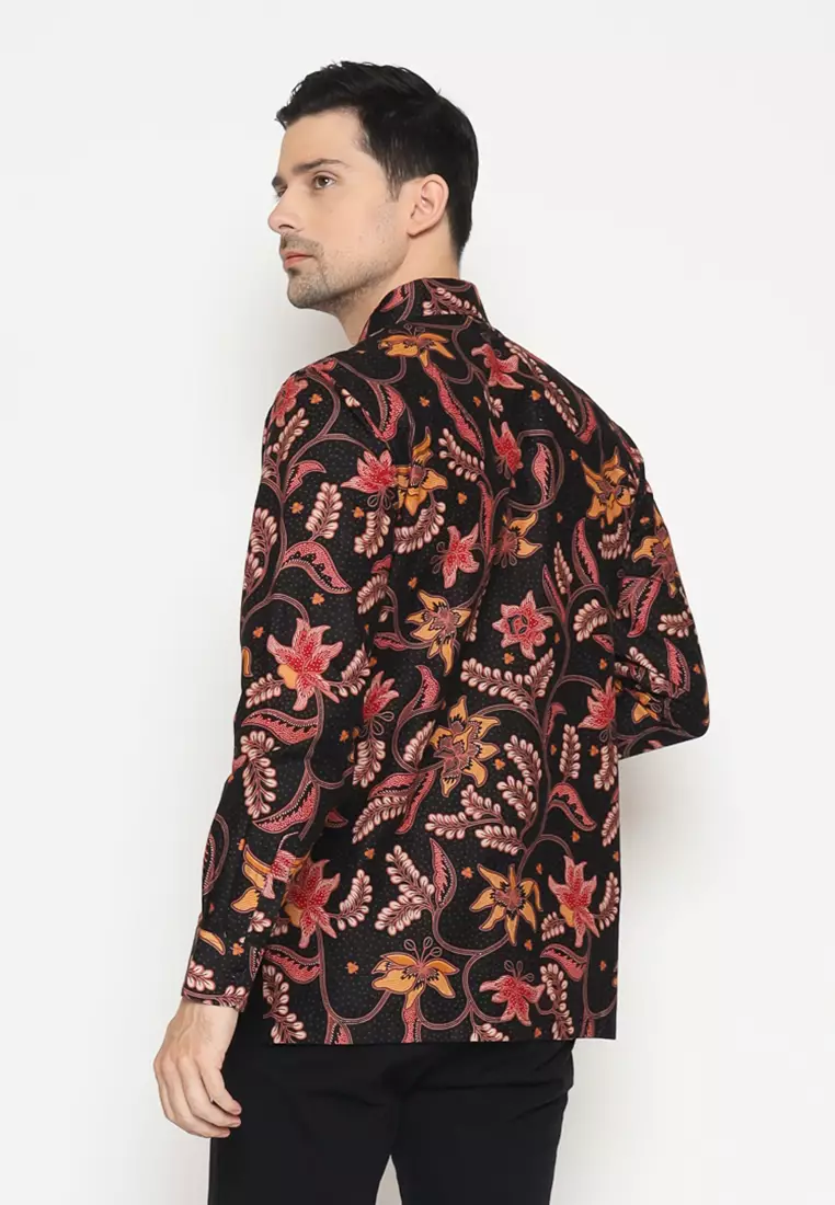 Hadinata Batik Pria Kemeja Panjang Maheswara Mayang
