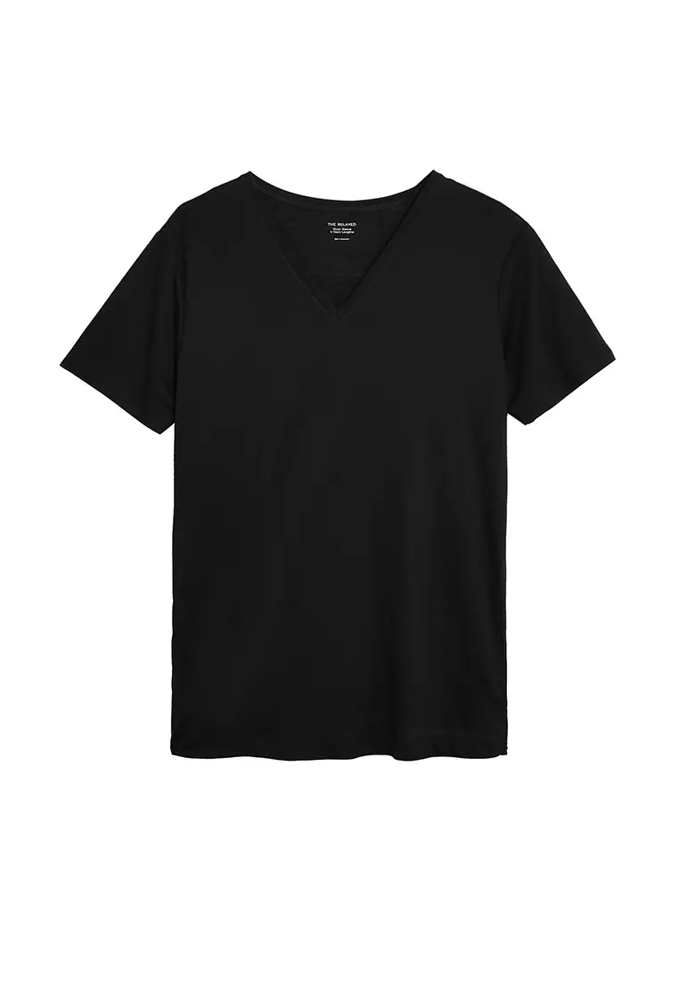 Jual Marks & Spencer V-Neck Longline T-Shirt Original 2024 | ZALORA ...
