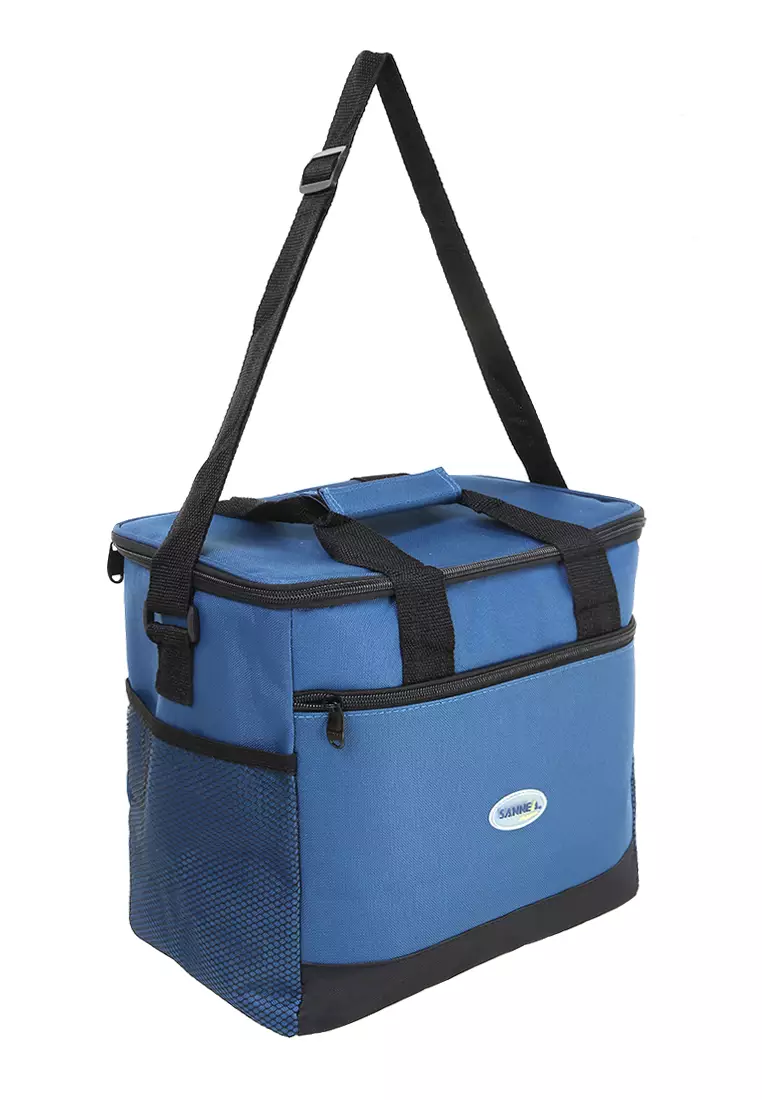 Bloosh Travel Bag Tas Pendingin Makanan Cooler Bag Thermal Insulated Bag 16L Large Size Material Aluminum Film ORIGINAL - Blue