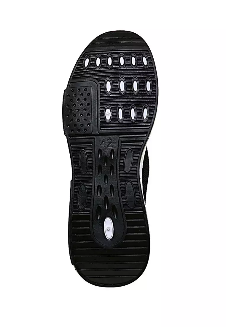 Chayton Sepatu Olahraga Pria Sneakers Two Line Casual Sport Shoes Material Cloth ORIGINAL - Black