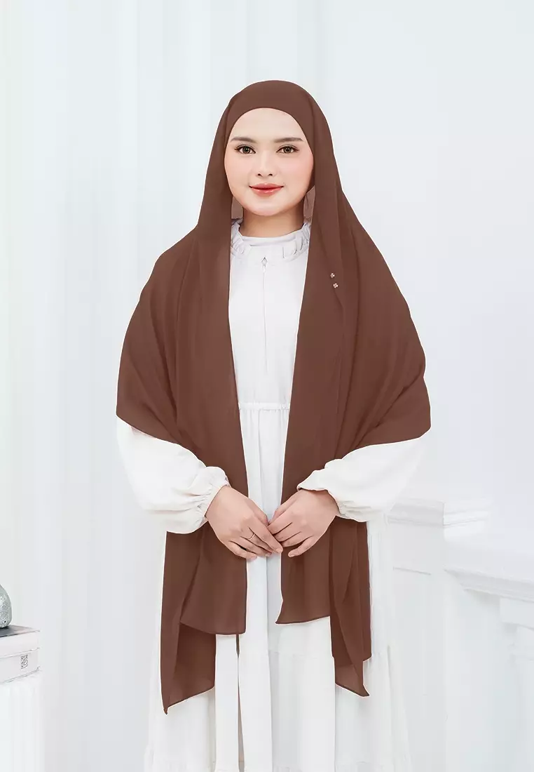HIJAB INSTAN ELENA - DARK BROWN