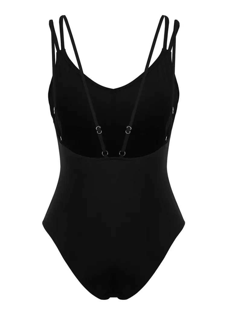 V-Neck Low-Cut Back Swimsuit