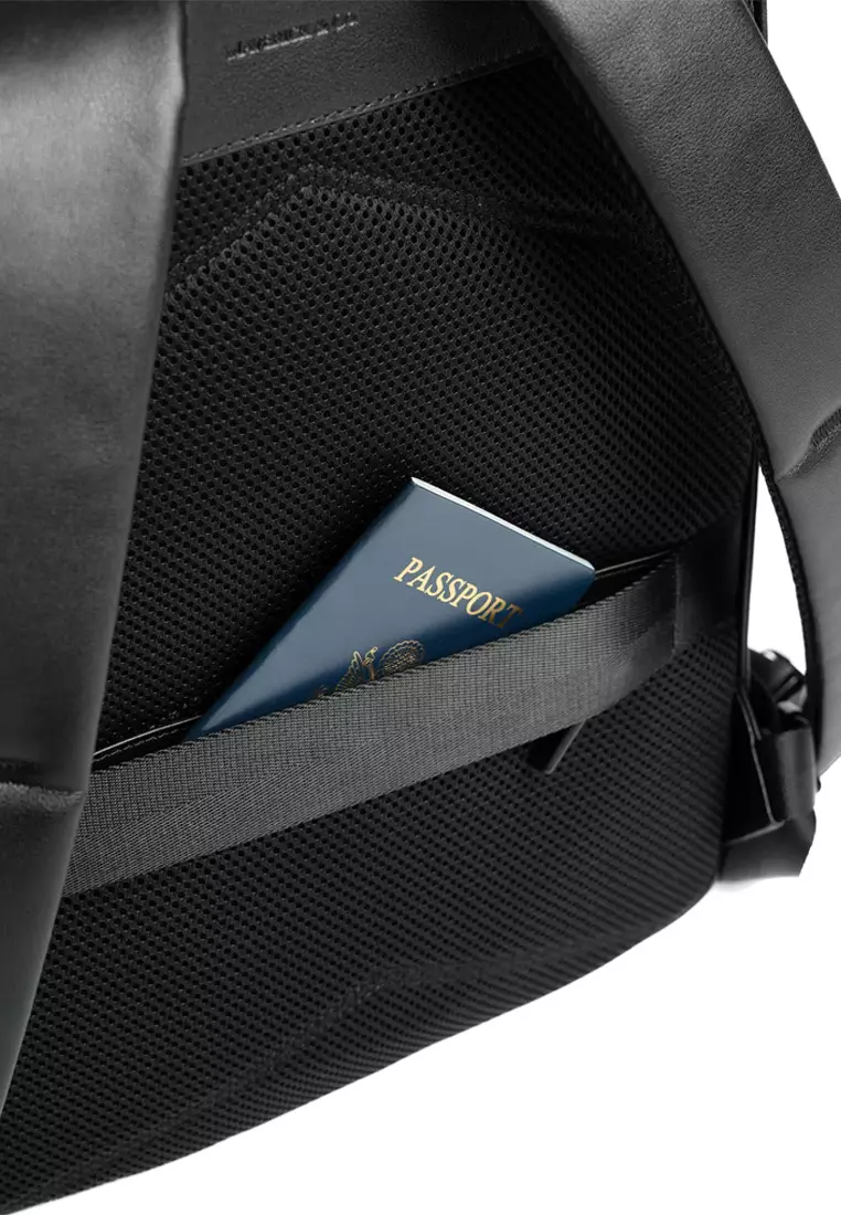 Maverick & Co. Montreal 皮革商務背包(黑色)