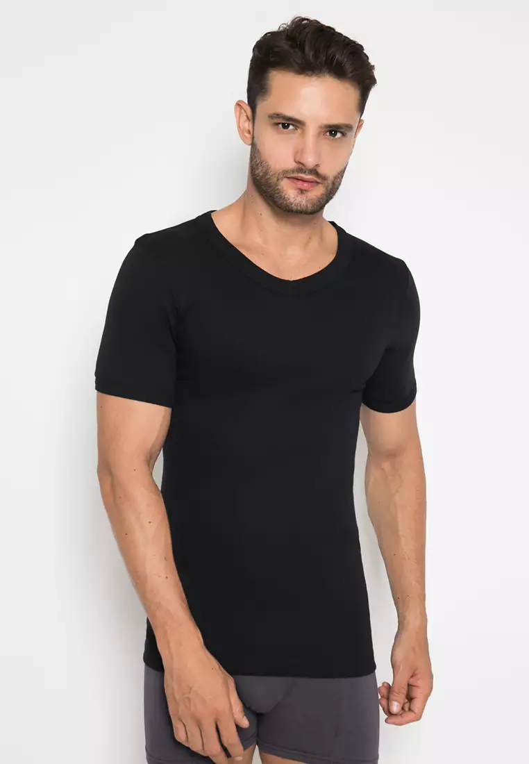 Jual LGS LGS - Kaos Oblong - Kerah V- Neck - Katun -LETS.003.377.P.7C ...