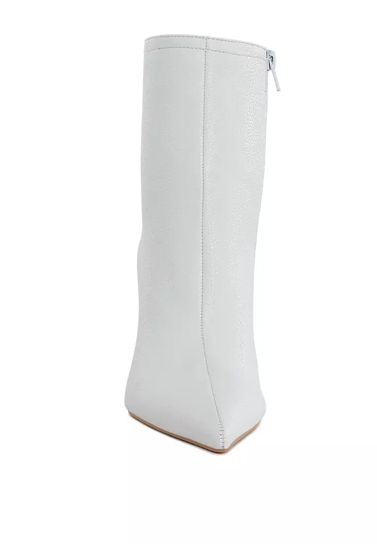 Buy Rag CO Pleather Pointed Toe Ankle Boots in White 2025 Online