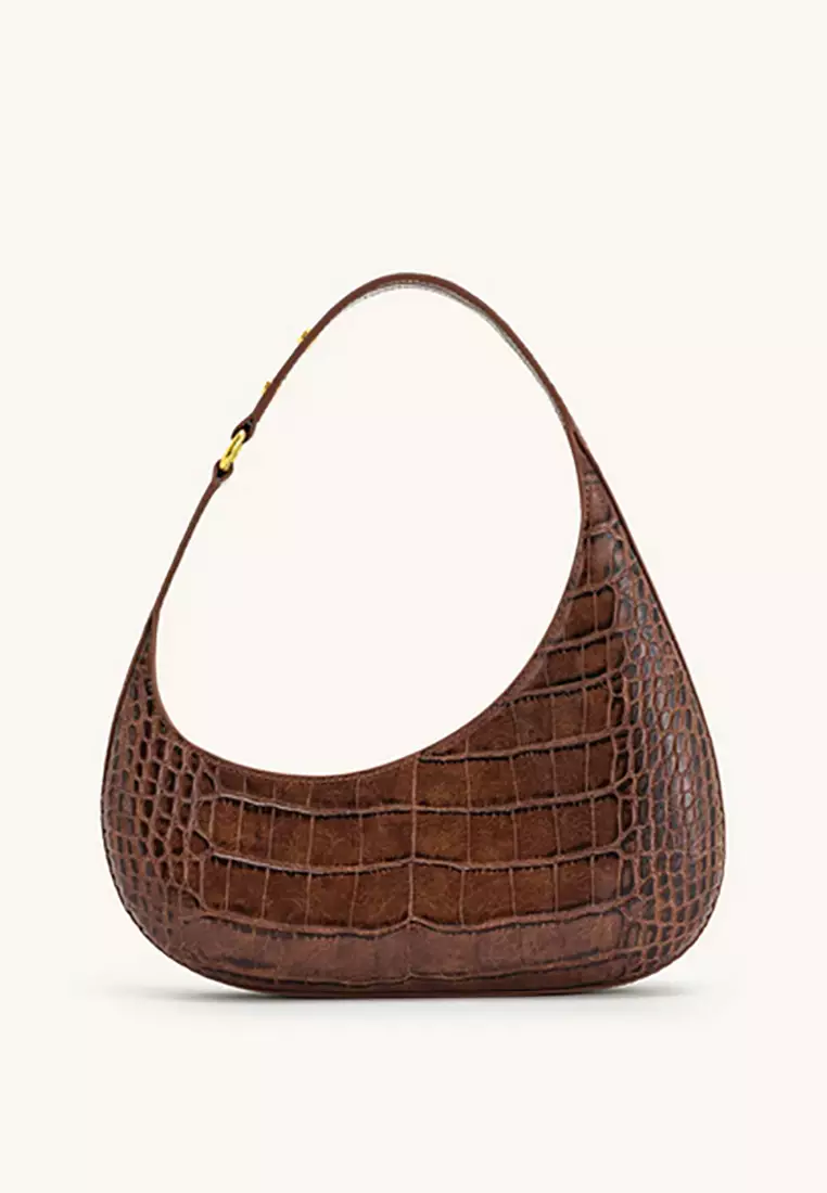 Harlee Shoulder Bag - Brown Croc