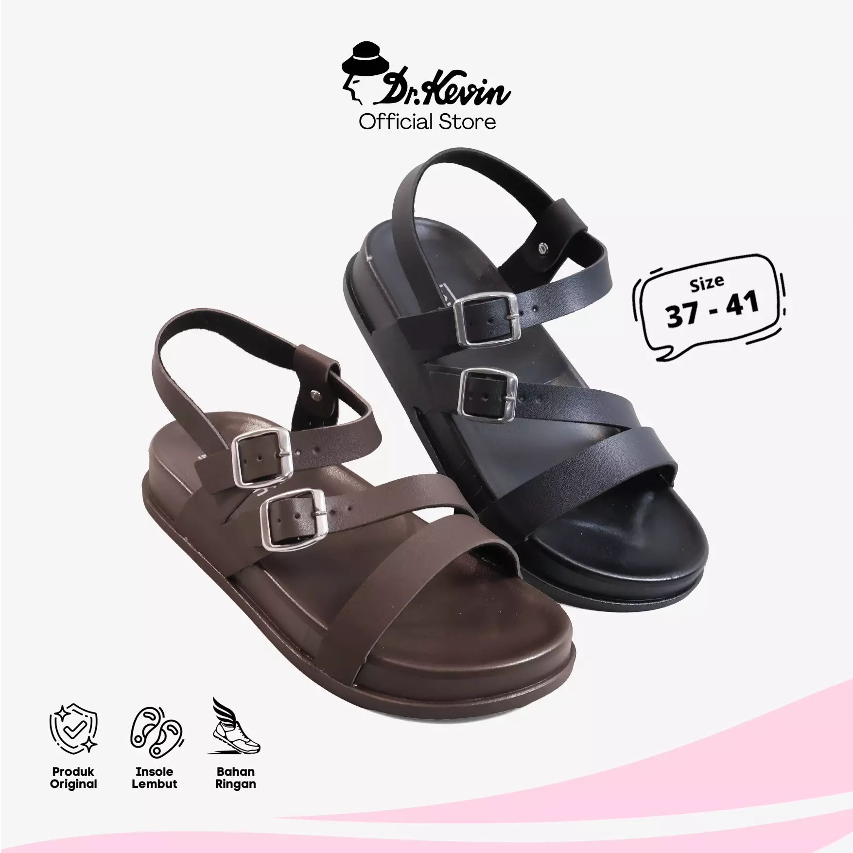 Dr. Kevin Sepatu Sandal Wanita Hak Rata Tali Belakang Sling Back Flat Sandals 561-111