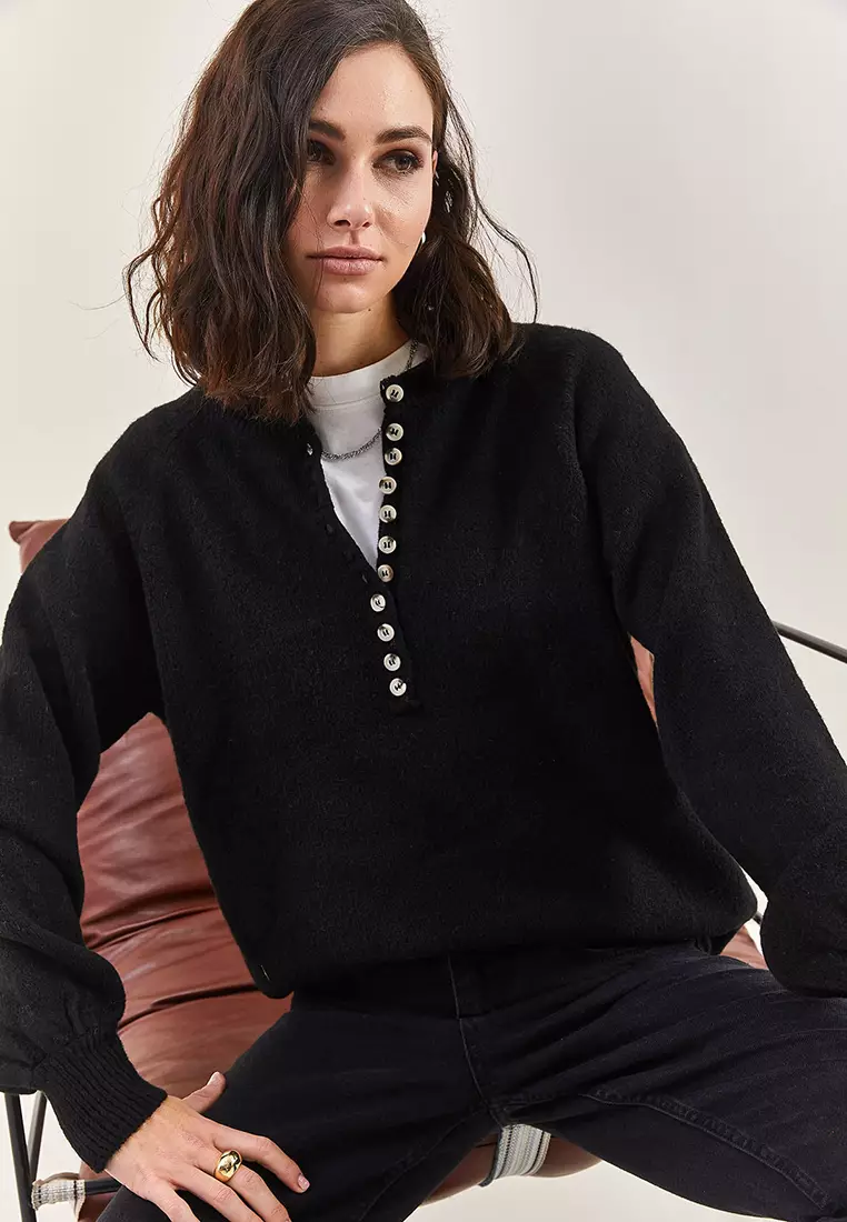 Raglan Sleeves Knit Sweater