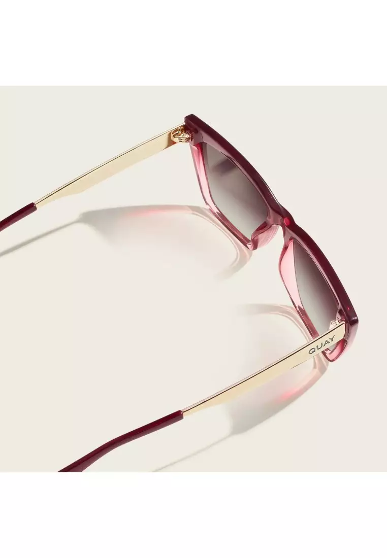 QUAY Call The Shots Remixed Sunglasses  - Rouge Ombre/Dark Brown
