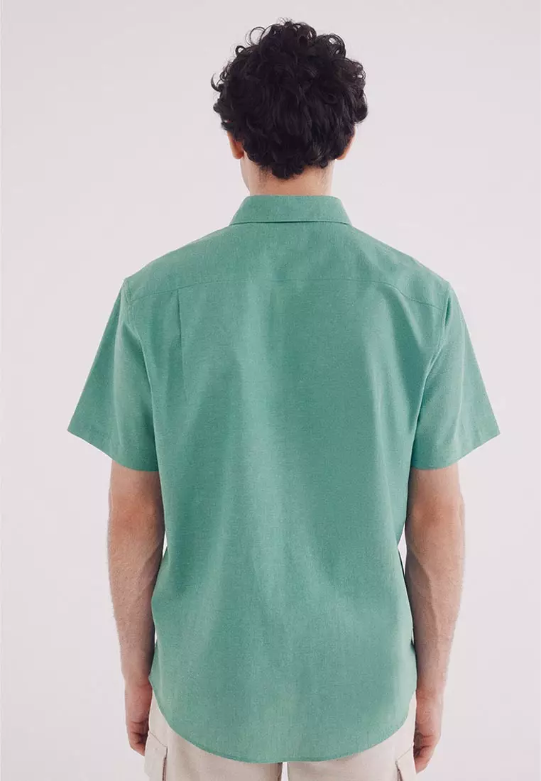 Short-Sleeved Linen Shirt