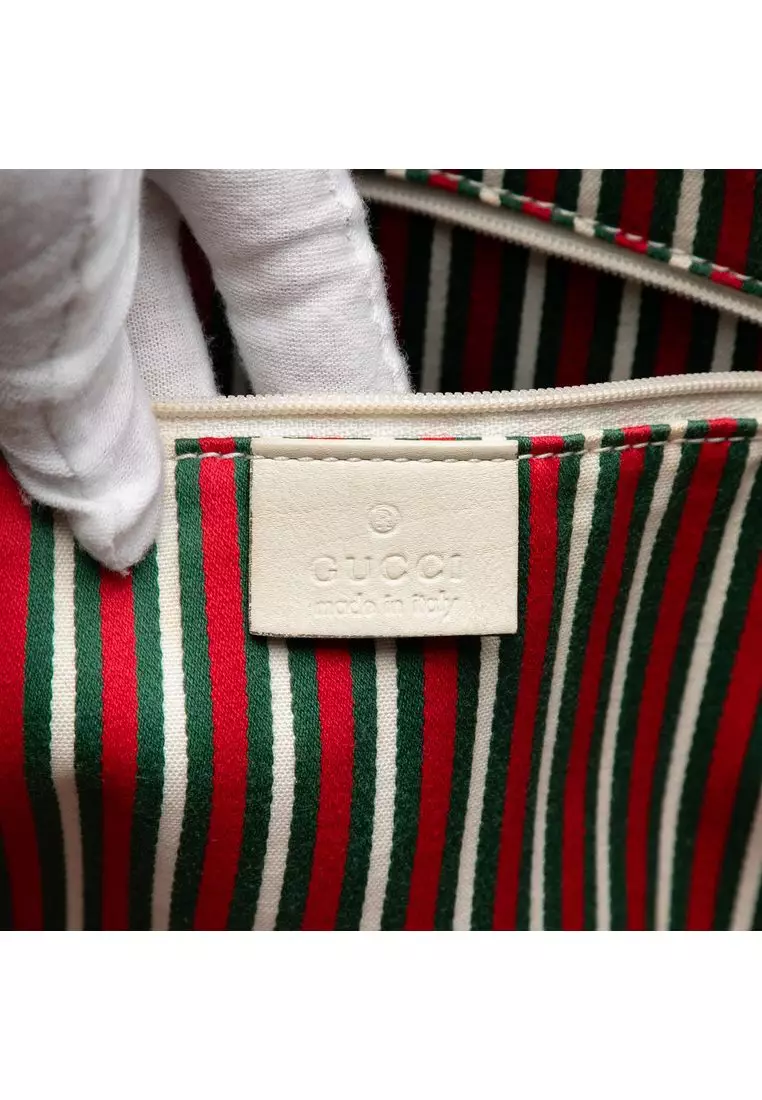 Pre-Loved Gucci Large Gg Canvas New Britt Tote