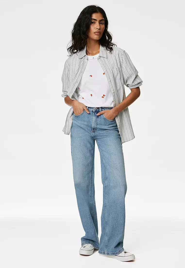 Pure Cotton Embroidered T-Shirt