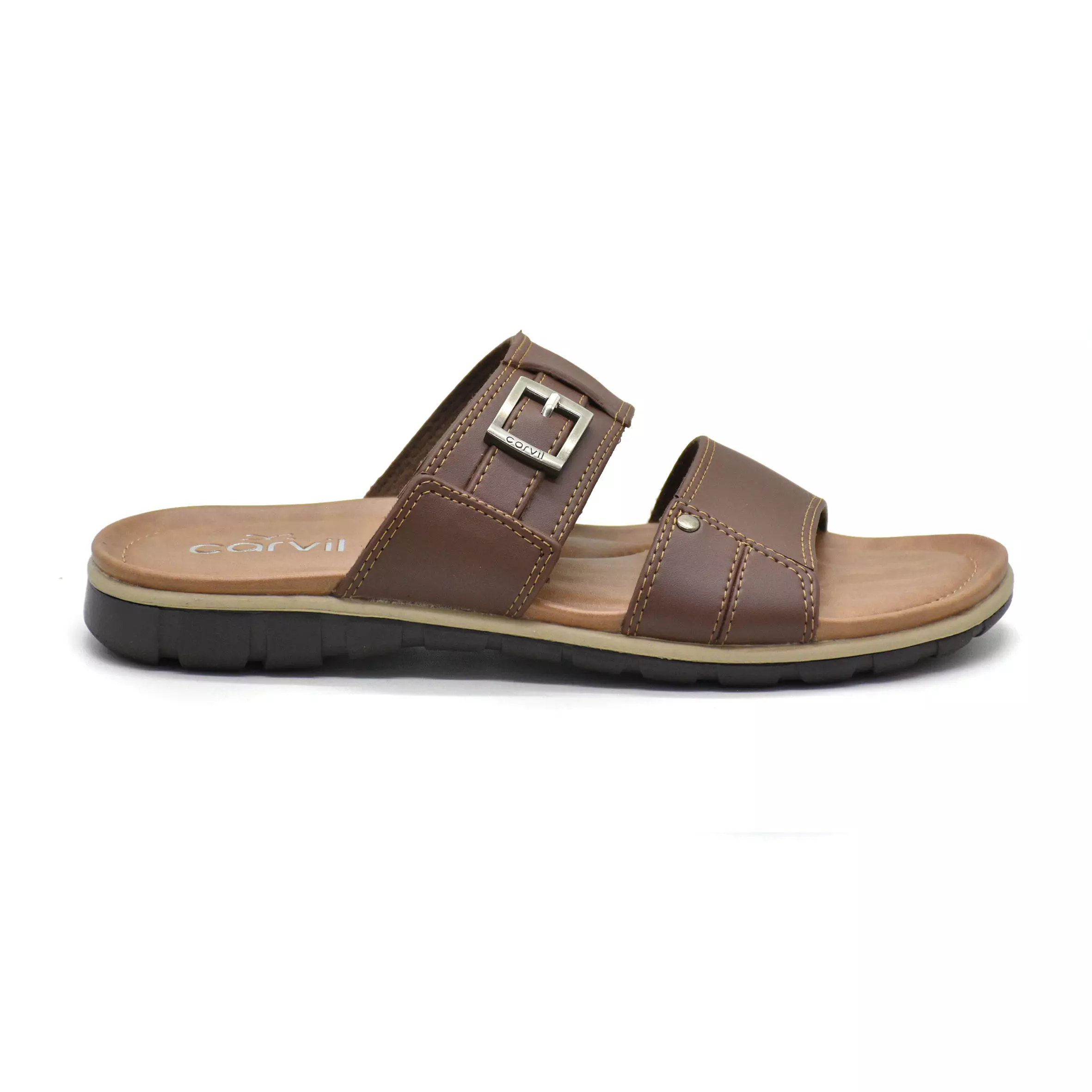 Carvil Sandal Pria Roma-02 M Dark Brown