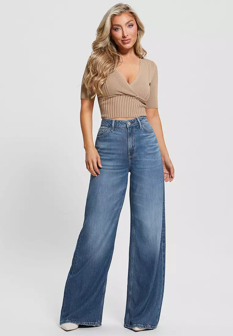 GUESS Originals CLAIRE PINTUCK FLARED PANTS