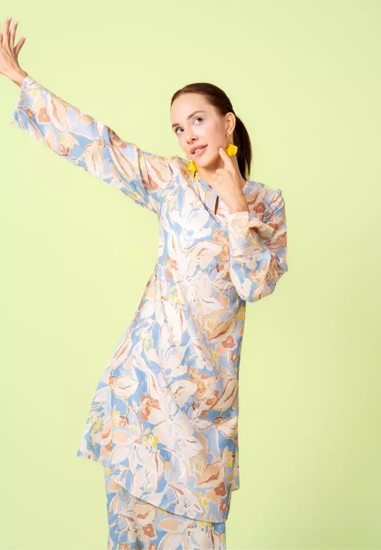 Bayu Somerset Merdu Midi Kurung - Jane Blue