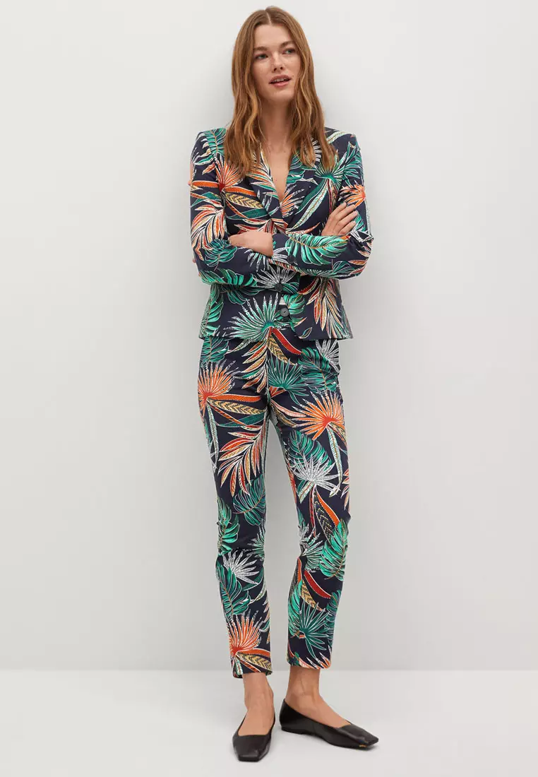 Tropical Print Blazer