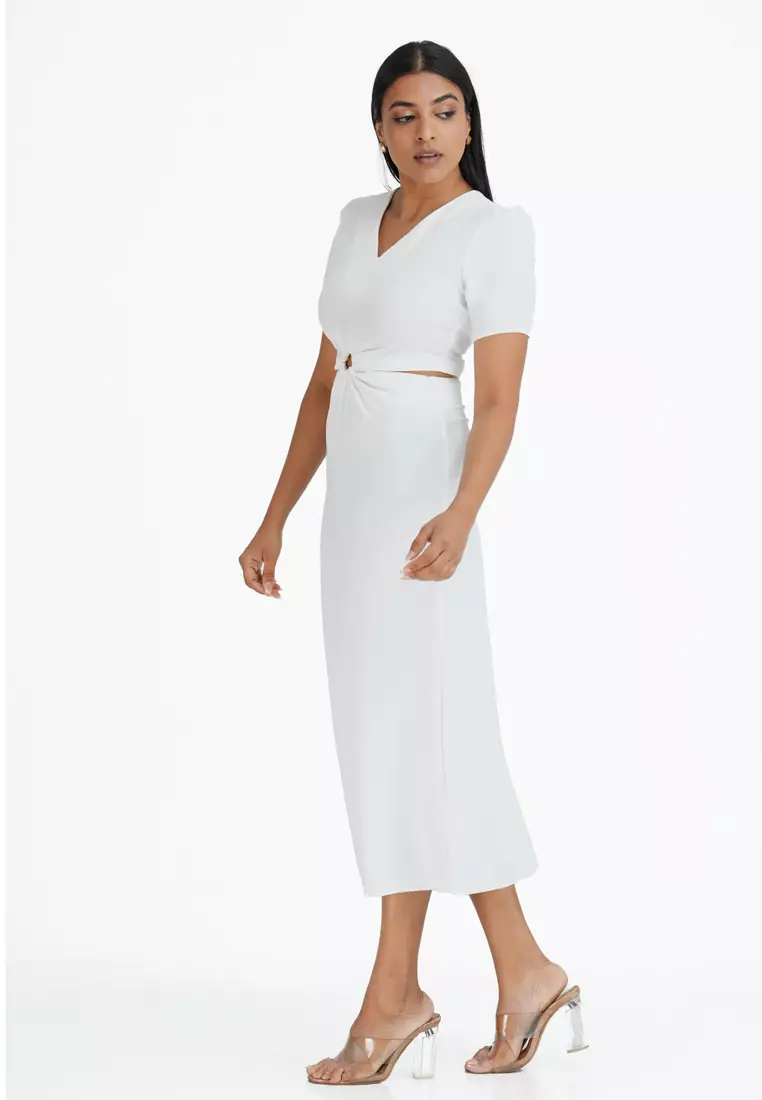 White going away on sale dress