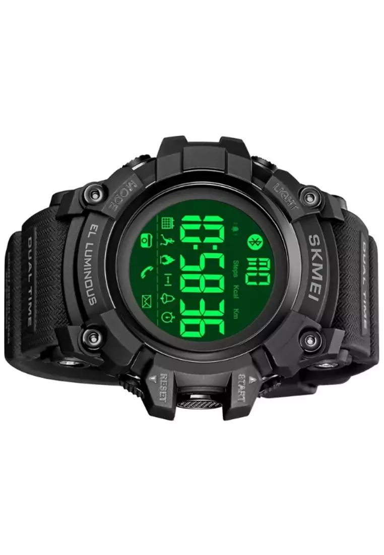 Jam Tangan Digital Pria Bluetooth Many Function Strap Tali Material PU Silicone IR57 ORIGINAL