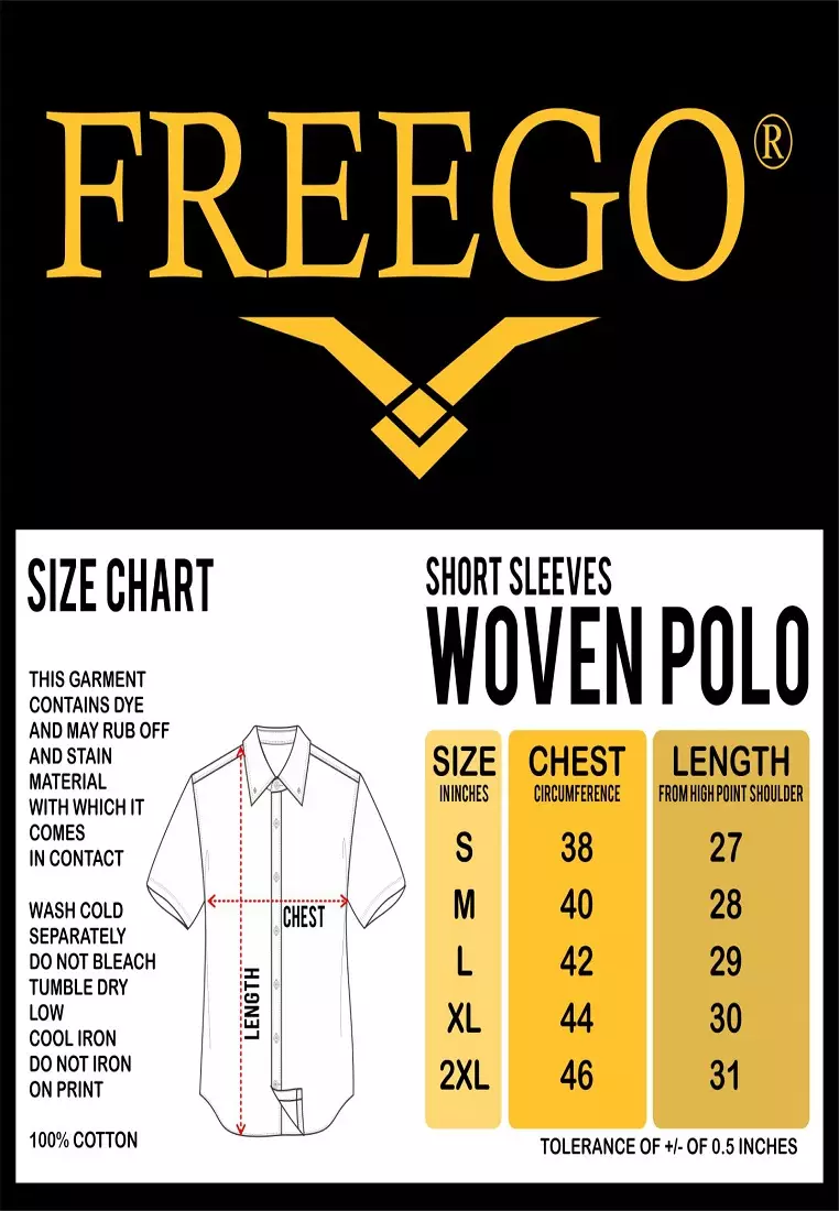 Woven Printed Poplin Short Sleeve Polo