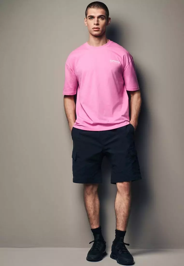 新作【PINK】★キラキラ 背中オシャレ LOGO Tee★ MAISON SPECIAL（メゾンスペシャル）の「スパイラルロゴキラキラ