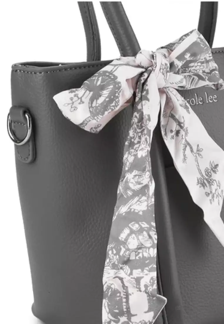 Nicole Lee Tas Wanita Selempang Bahu Tas Kerja Hand Bag Casual Branded Ori 3721506801BLA/GRN/GRY