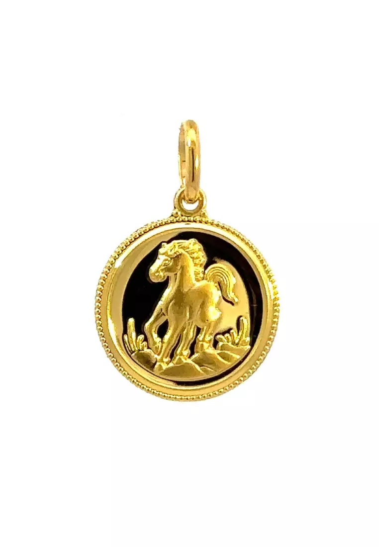 Poh Kong POH KONG 916/22K Yellow Gold Chinese Zodiac Pendant (Horse