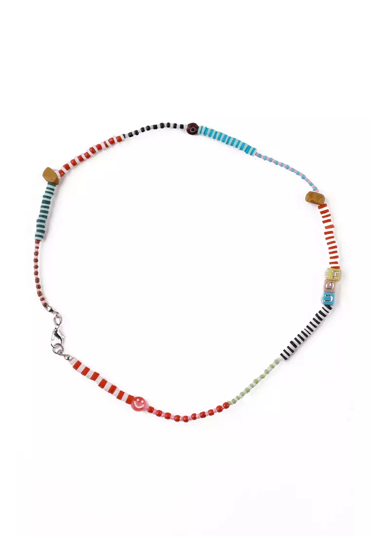 "Ugh" Heishi And Beads Necklace