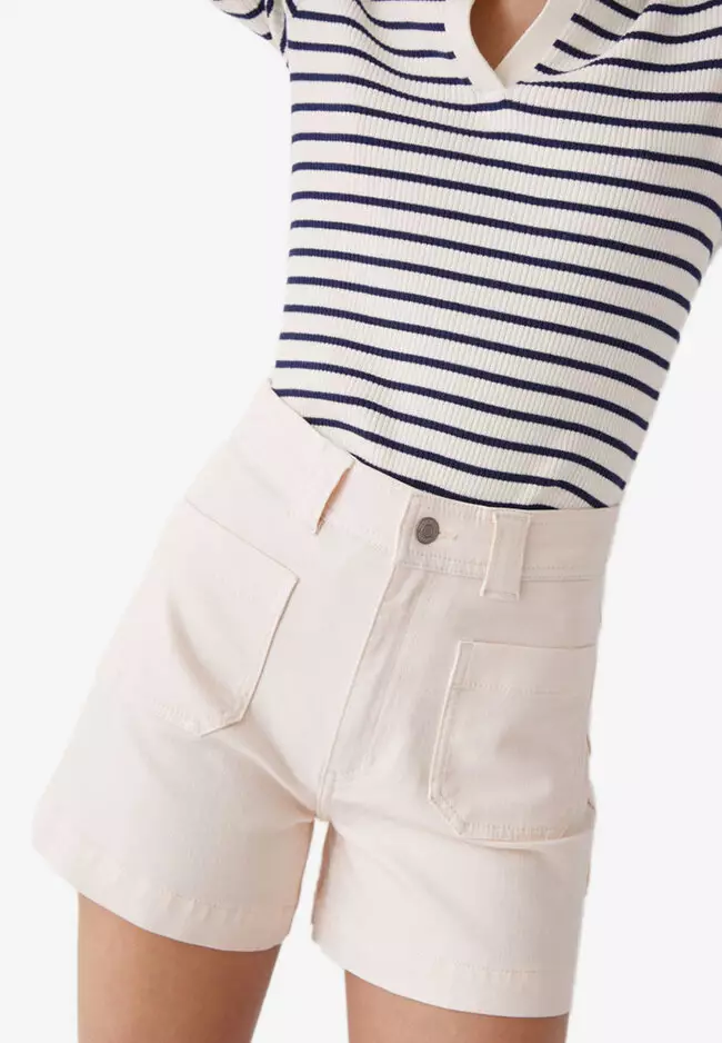 Patch Pocket Denim Shorts