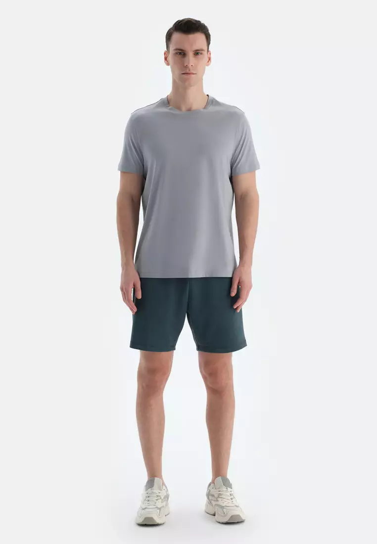 Dark Green Shorts, Regular, Short Leg, Activewear for Men