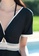 A-IN GIRLS black and white Elegant Deep V Piece One Piece Swimsuit 8FE01US2FD1A18GS_7