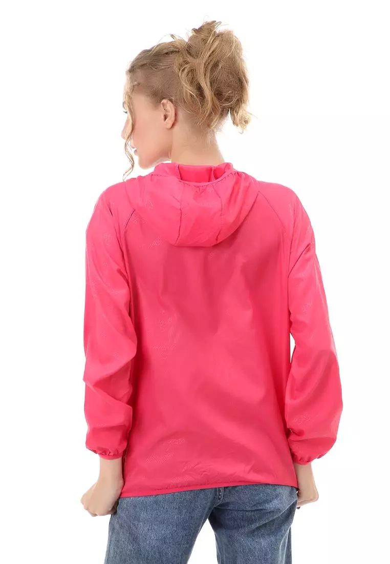 Hardwin Jaket Hoodie Wanita Pelindung UV Anti Air Material Polyester ORIGINAL - Fushia