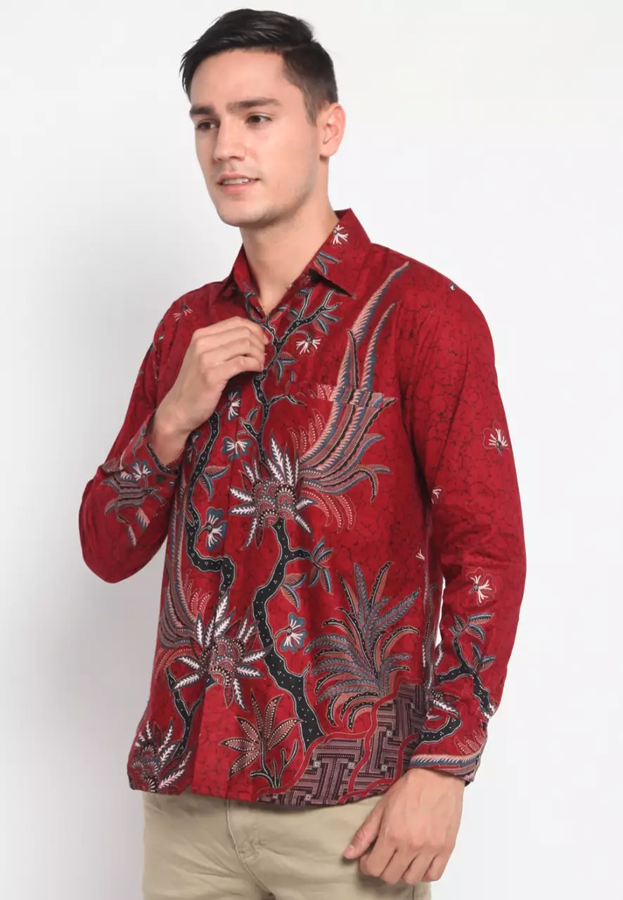 Jual ABIROY Kemeja Batik Pria Premium Slimfit Elegant Modern Lengan ...