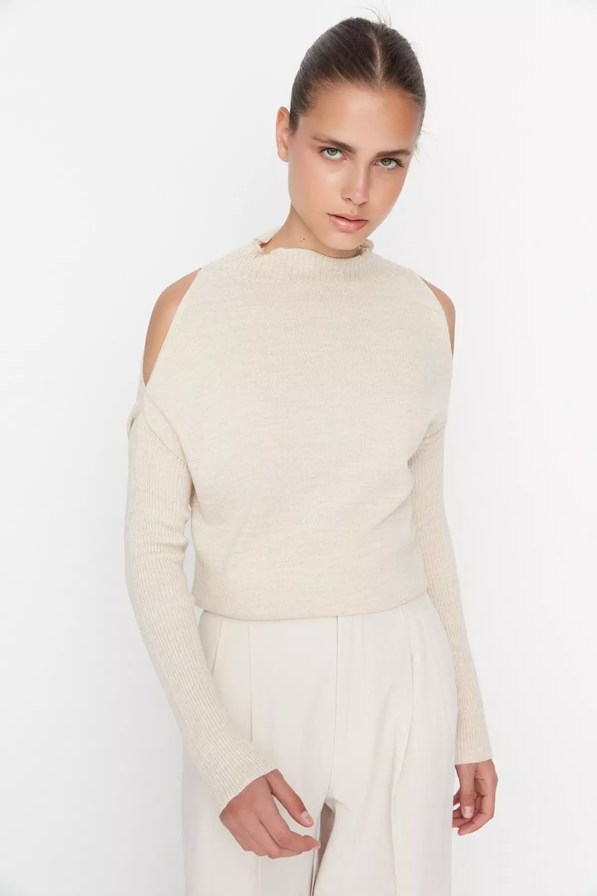 Cut out clearance knit sweater