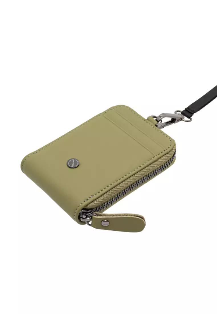 Jack Studio Leather Lanyard ID Zipper Card Holder Pouch JWB 30854