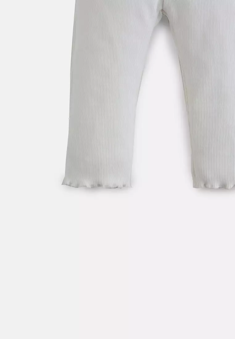 Buy Gingersnaps Baby Girls Ribbed Leggings With Ruffles On Waist 2024