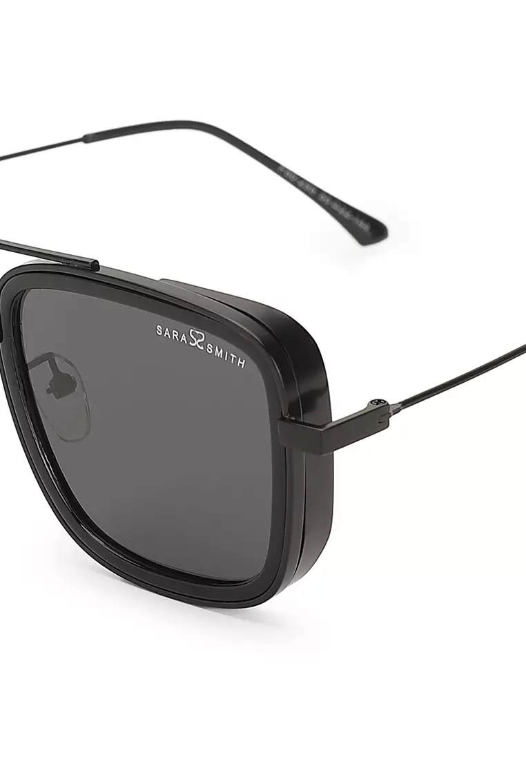 Unisex Polarized Square Sunglasses (Kacamata Hitam) - Hitam