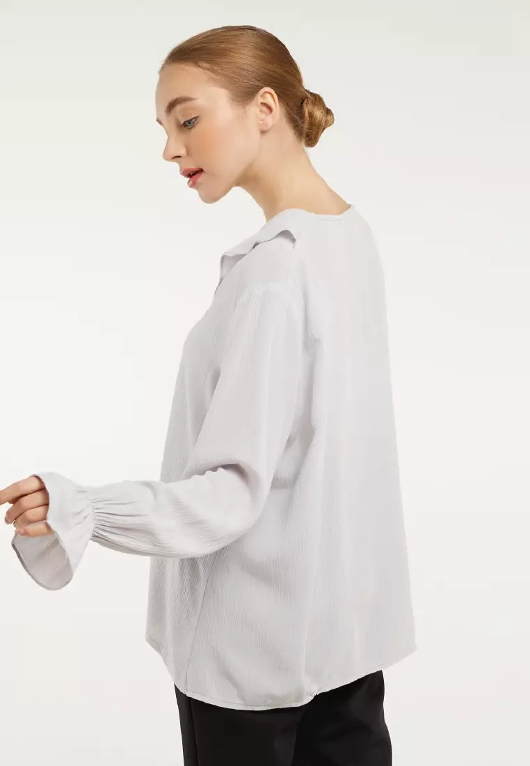 Mayonette Millie Top - Baju Atasan Wanita Terbaru Blouse Korean Style - Ivory