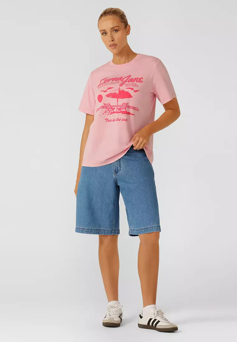 Off Duty Vintage Wash Denim Shorts