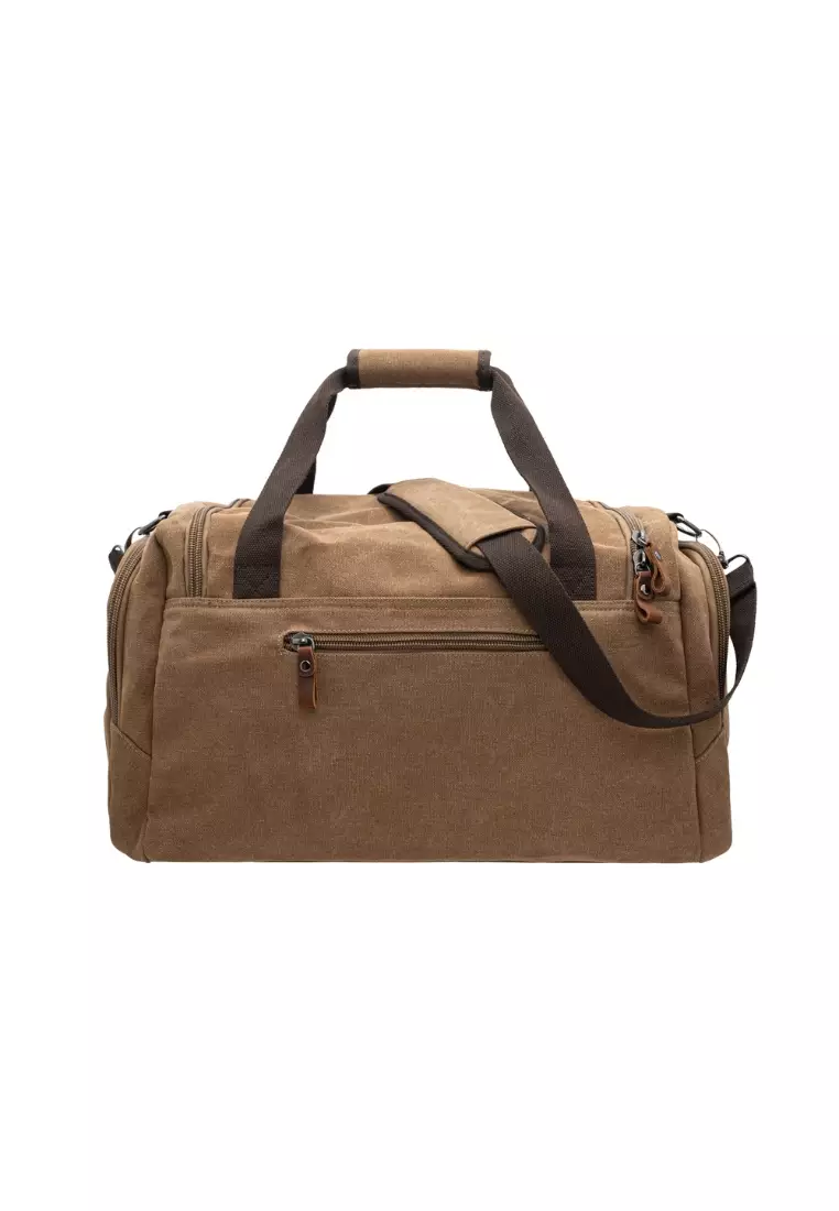 Jack Studio Canvas Leather Business Travel Duffel Bag BAD 21229