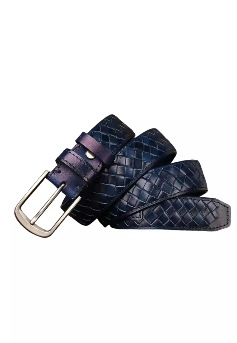 Vintage Woven Cowhide Belt