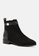 London Rag black Suede Ankle Boots with Strap and Shiny Diamond Buckle SH1781 EE8FCSH8715A44GS_2