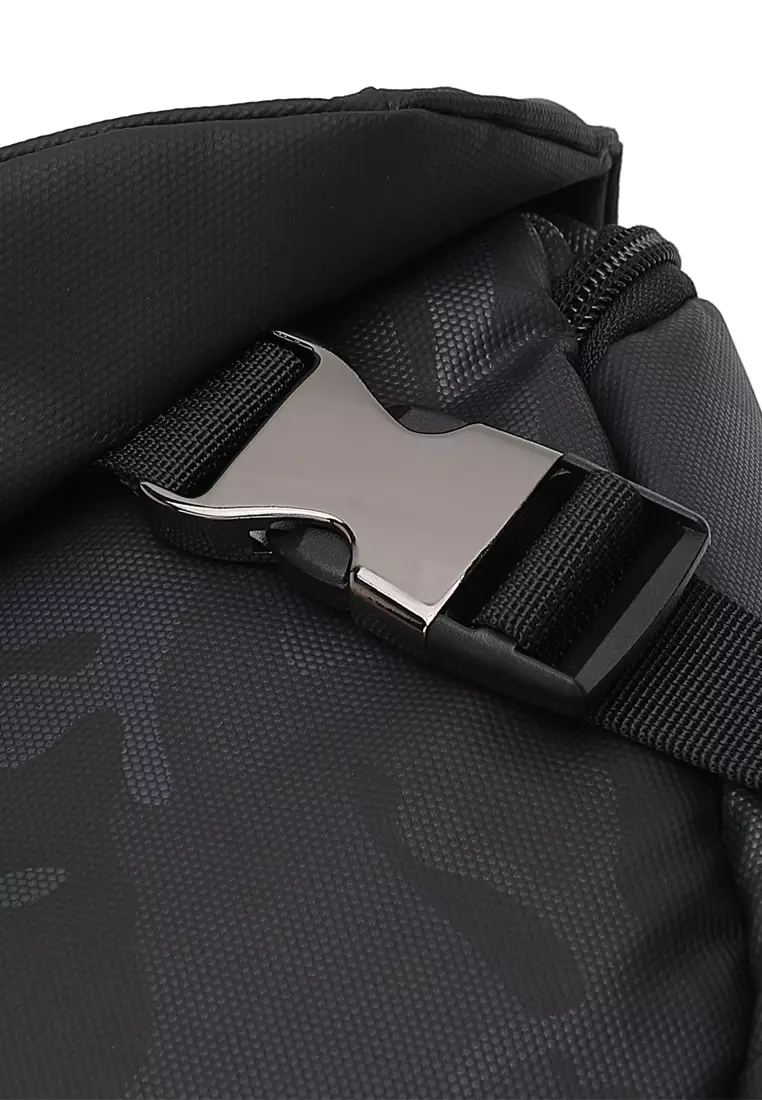 Flap Front Messenger Bag / Crossbody Bag / Sling Bag - Black