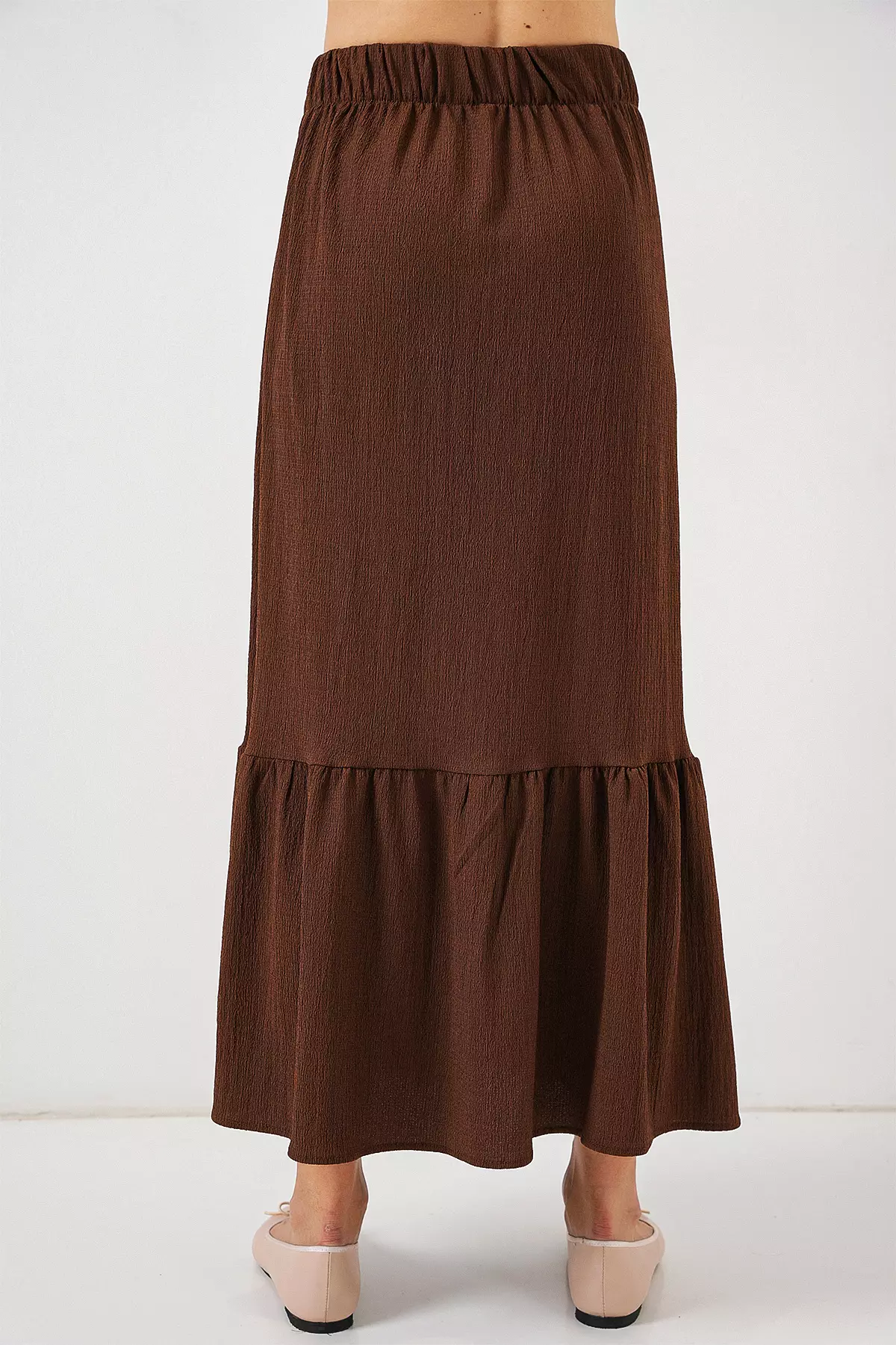 1886 Long Knitted Skirt - Brown
